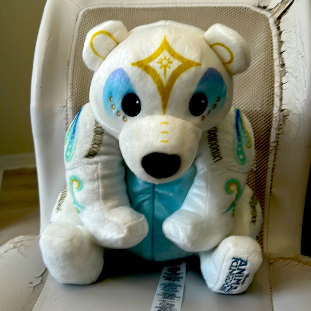 Merry Menagerie Polar Bear Plush Puppet Christmas at Animal Kingdom